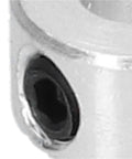 Heavy Duty 20 Pack 6mm Carbon Steel Shaft Collars Setscrew Design Crafted Tough Enough For Robotics And Machinery Zinc Plated Finish Prevents Rust From Eating Metal While Giving Axial Radial Stability On Your Drive Shafts close-up 6mm bore