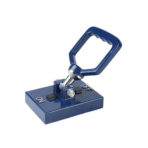 Heavy Duty Magnetic Lifter For Steel Plates Beast Mode Permanent Hoist 330 Lbs manual toggle switch with ON and OFF markings.