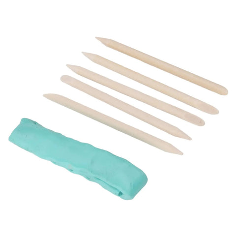 Watch Cleaning Clay Kit With Dual Ended Cleansing Sticks For Dirt And Fingerprints Small Part Watch Brush For Dials Hands Bridges And Plates Grease Removal Handy Repair Accessory For Precision Work Pro Grade including clay and wood sticks