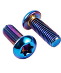 M5 X 10mm 10 Pack Torx T25 Head Screws 304 Stainless Steel Bolts Burnt Blue Titanium Coated Fasteners; vibrant blue screws.