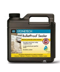 Bulletproof Stone Sealer 1 Gallon water-based formula for stone protection in black container.