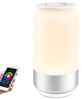 Smart Table Lamp For Bedroom With Alexa And Google Home Compatibility, showing dimmable LED light, touch and app control