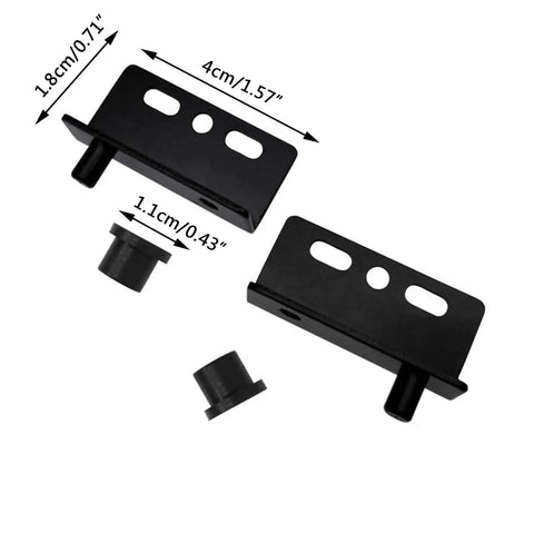 Heavy Duty Concealed Shaft Door Hinge With Bushing For Wood Doors Cabinets Drawers And Wardrobes Invisible Mount With Premium Metal Cap 1X40X14MM 5MM Shaft Multicolor Finish Durable Hardware black concealed hinge with bushing, 1.8cm and 4cm size