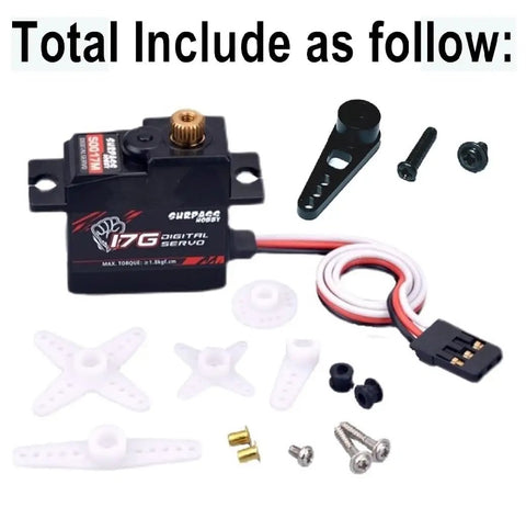 Upgrade Metal Servo Kit With Durable Servo Arms For Hyper Go H16 Series RC Cars, gear and arm set components displayed