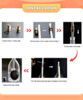 Installation steps guide for Six Pack Wine Bottle Torch Wicks Kit For Outdoor Lighting Citronella Garden Torches Patio