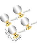 Crystal Glass Cabinet Knobs Set 4 Pack With Gold Finish Single Hole Drawer Pulls For Kitchen Cabinets And Furniture European Style