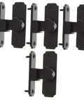 Four Pack Heavy Duty Sliding Door Lock With A Rock Solid 90 Degree Lever And Built Tough Construction, black stainless barn latches.