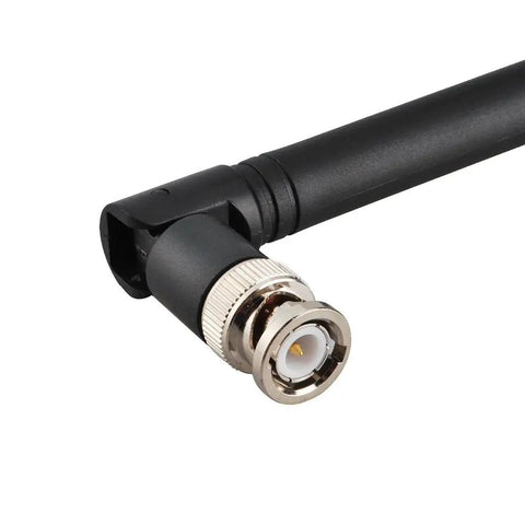 UHF Wireless Microphone Antenna 400MHz To 960MHz 3dBi Gain BNC Male Connector close-up showing joint and metal connector.