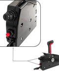 Close-up of Suzuki Outboard Remote Throttle Control 67200-93J50 side-mounted unit with push-to-open, neutral lock knob.
