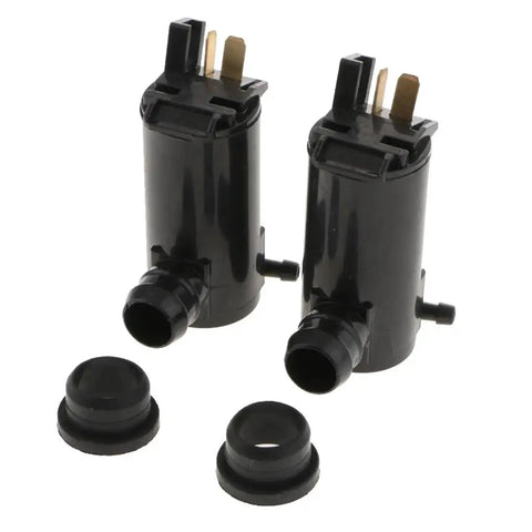 Universal 12V Vehicles Windshield Washer Pump Kit Check Valves Direct Fit Sweet Smooth Wiping Easy Install No Mods Needed Keep Ride Looking Crisp Safe Any Weather Legit Operation Save Bank Worth Each Penny Buy Now, two black washer pumps