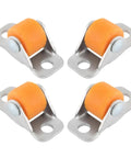 16 Piece Silent Furniture Casters With Buttery Smooth Rollers Heavy Hitting Load Capacity Zero Noise Swivel Caster Set with orange wheels