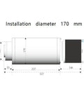Industrial Grade Pneumatic Electric Spindle Badass Cnc Milling Workhorse 15Kw Bt40 Taper 12000Rpm dimensions diagram