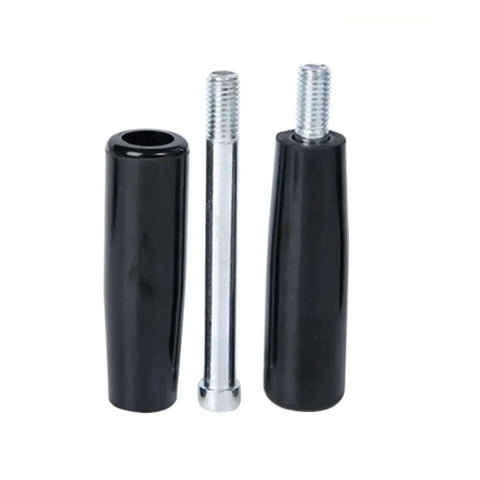 Revolving Handwheel Set For Milling Machines And Lathes, 2 Pack Plastic Bakelite Hand Wheels With M6 Shafts, close-up view