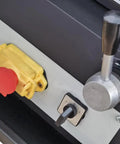Control panel of Top Tier 750W Heavy Duty Bench Metal Lathe featuring speed and direction controls.