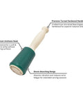 Image of 18-Ounce Mallet With Quiet Urethane Head Delivers Max Blow While Keeping Noise Down, featuring a smooth wood handle.