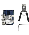 3 Inch Piston Ring Compressor Tool With Ratcheting Lock And Anti Reverse Gear Piston Ring Installer Kit for Cars DIY