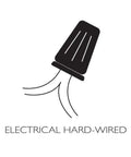 Illustration of an electrical hard-wired connection component, related to Old School 2 Light Ceiling Light With Frosted Glass.