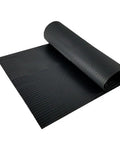 24 Inch Wide Black Plastic Utility Runner With Embossed Wide Rib Pattern For Tool Boxes, Garage Drawers, Shelves And Workbenches, Heavy Duty Liner, 24 Inch By 12 Feet, Keeps Gear Clean, Made In USA unrolled
