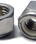 Type 316 Stainless Steel Nylon Insert Lock Nuts Size One Quarter Twenty 50 Pack Beefy Durable Rust Resistant Lock Nuts For Marine Outdoor And Heavy Duty Machinery Prevents Loosening In Harsh Environments