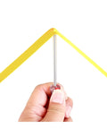 Person demonstrating durability of Two Pack Dope Tire Insert Liner Puncture Protection Tape For 700c Rims with screwdriver test