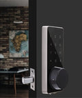 Heavy Duty Smart Door Lock With Smooth Touch Screen Keypad And Plug And Play Keyless Entry Kit featuring sleek design.