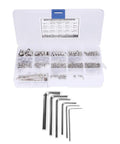 340 Piece Set Screw Kit With End Hex Adapters And Six Wrenches 304 Stainless Steel Fasteners for aluminum profile framing in open box