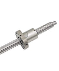 Close-up of Beefy SFU2505 Ball Screw 25mm Diameter 5mm Pitch Lead Right Hand Thread With BK20 BF20 End Machined.