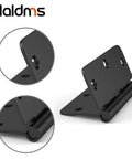24 Pack Matte Black Door Hinges 3.5 Inch by 3.5 Inch with one quarter inch radius corners, showing smooth corner detail and pin design.