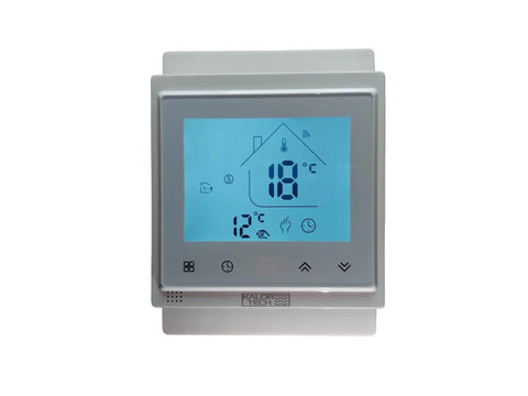 Wi Fi Smart Thermostat For Electric Baseboard Heaters 120 240V With Pro Wall Plate And Fahrenheit LCD Display front view