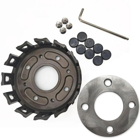 Heavy Duty Billet Clutch Basket And Cover Set For Yamaha Banshee 350 Yfz350 Rz350 Atv with components and hardware.