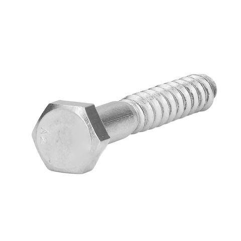 Beefy Half Thread Hex Lag Screws Self Tapping Wood Screws In A2-70 Stainless Steel For Carpentry And Wooden Structures, M8x60mm