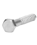 Heavy Duty Wood Hex Lag Screws With Half Thread, Self Tapping Design, No Pre Drill Needed, Made From A2-70 Stainless Steel