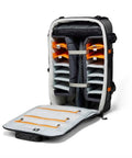 Pro Trekker BP 650 AW II Outdoor Camera Backpack with open compartments for 800mm lenses and gear, all-terrain, black and dark grey