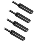 Real Deal Touch To Open Cabinet Hardware, Heavy Duty Spring Loaded Magnetic Door Catches, Handle Free Cupboard Latches, Smooth Glide Buffer Set For Pantries And Doors in black, 4 pieces with adjustable heads.
