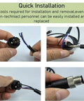 A Code Straight 4 Pin Female M12 Connector Cable for Aviation Sensor IP67 installation close-up