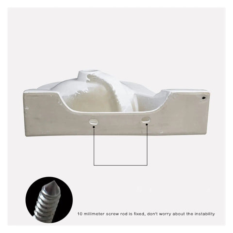 Wall Mounted Triangle Bathroom Sink Compact Corner Washbasin Durable White Ceramic showing mounting screw for stability.