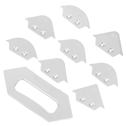 Shop Ready Router Table Corner Radius Jig Set Built Tough With Real Aluminum Alloy Includes Eight Chamfer Profile Templates R5 Through R40 display