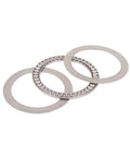 Rock Solid Abec One Precision Thrust Needle Roller Bearing With Two Steel Washers Pre Lubricated For Hydraulic Cylinders And Heavy Duty Machinery Butter Smooth Rotation Zero Friction Industrial Grade Reliability - Three steel washers with one pre-lubricated bearing.