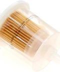 Universal In-Line Fuel Filter Replacement For Gas Engines, No-Fuss Five Sixteenth Inch Inlet And Outlet, Twenty Micron High Efficiency Filtration