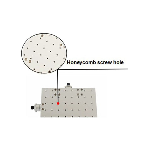 2 Axis Moving Table For Laser Marking And Engraving Machine with honeycomb screw holes, Aluminum Alloy, 10 Kg Capacity, detail view