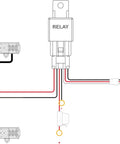 Diagram of 2 Pack 16AWG LED Light Bar Wiring Harness Kit With 2 Leads 12V On Off Switch Power Relay And Blade Fuse
