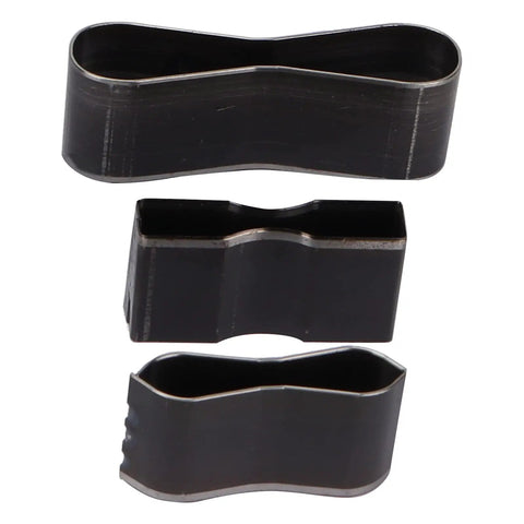 Pro Grade 15 Pcs Leather Cutting Dies Set With Hole Hollow Cutter Tools for DIY Leather Crafting front view of three dies