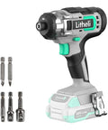20V Cordless Impact Driver With One Quarter Inch Hex Quick Release Chuck, 1150 Inch Pounds Torque, Includes 3 Socket Adapters And 2 Driver Bits