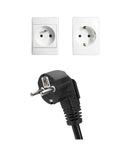 Portable Level 2 EV Charger With 16A 3.5kW Adjustable Current Type 2 Connector plug showing two wall outlets