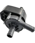 Heavy Duty Auxiliary Water Pump For Tesla Model S 2016 To 2020 Direct Drop In Helper Heating Circulator Replacement 106747300H side view with hoses