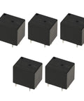 Five Pack SRA-05VDC-CL Mini Power Relays With 5V DC Coils SPDT Contacts 20A At 14V DC And 10A At 125VAC Built For Tight Spaces Compact PCB Mount
