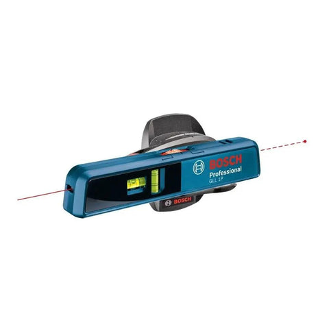 Bosch Professional laser level tool with a single red line projection for precise alignment, durable compact design.
