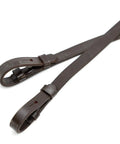 Premium Havana Leather Laced Reins for Horses Non Slip Adjustable Hand Laced Grip Ride Ready Riding Training Dressage Equestrian Tack Hook
