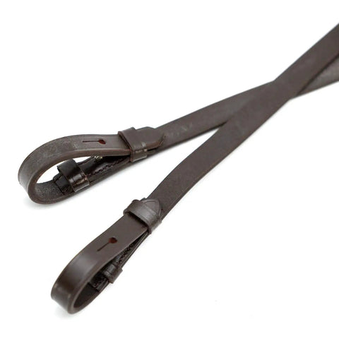 Premium Havana Leather Laced Reins for Horses Non Slip Adjustable Hand Laced Grip Ride Ready Riding Training Dressage Equestrian Tack Hook
