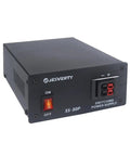 DC Regulated Bench Power Supply 13.8V 30A Compact Universal with USB and Type C Quick Charge in black casing front view